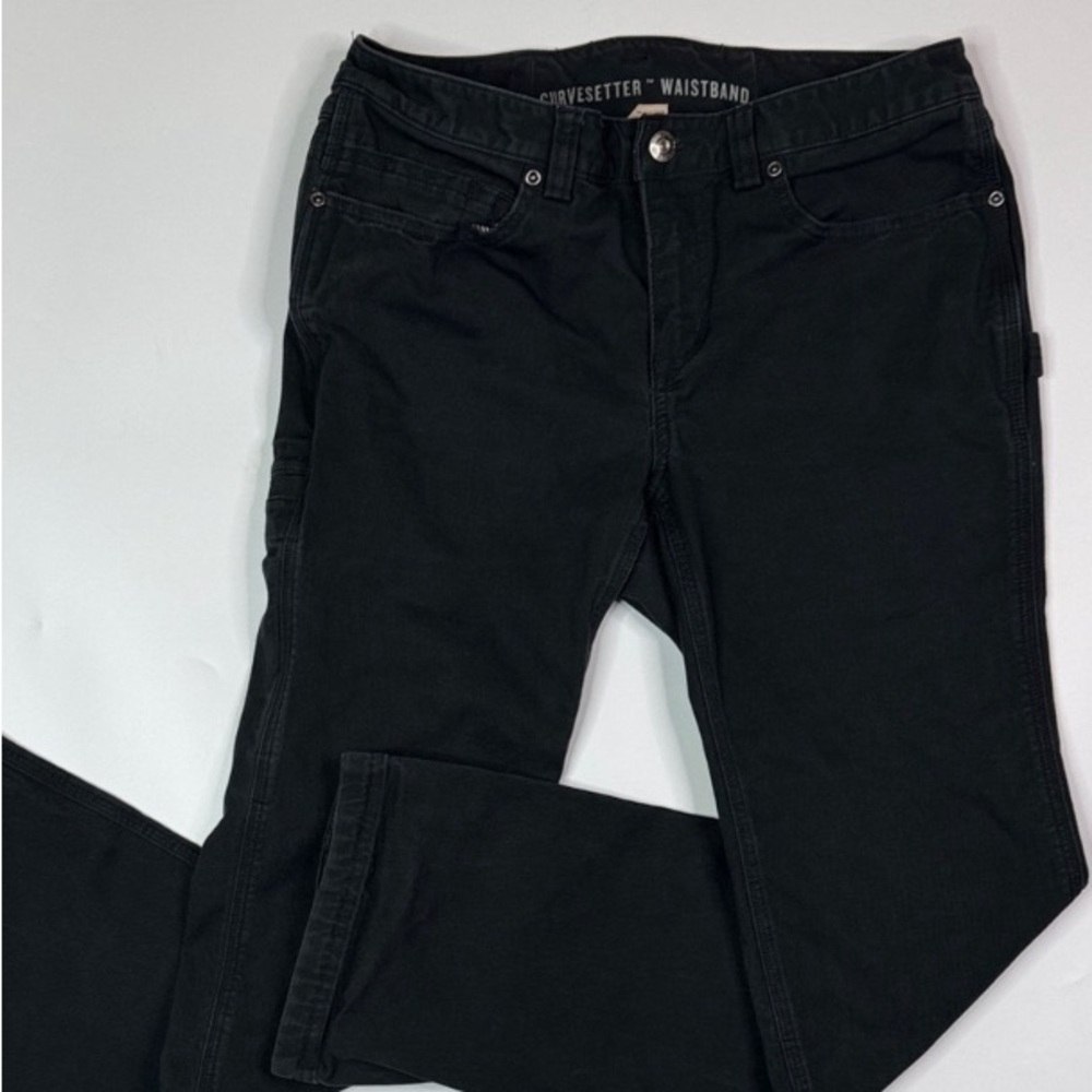 Duluth Trading Co Curvesetter Waistband Carpenter Black Pants Size 6x31